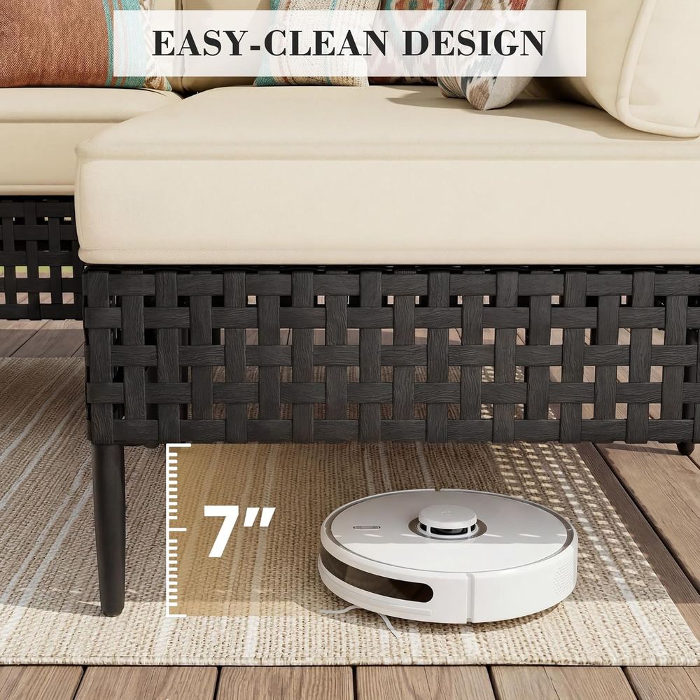 7-Piece High-Leg Outdoor Secti - Outdoor Furniture Cafe ulasan dan harga