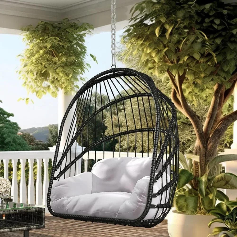Wicker Swing Egg Chair with Cu - Hanging Egg Chair ulasan dan harga