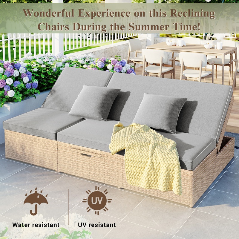 Topmax Outdoor Reclining Patio - Outdoor Furniture Recliner Set ulasan dan harga