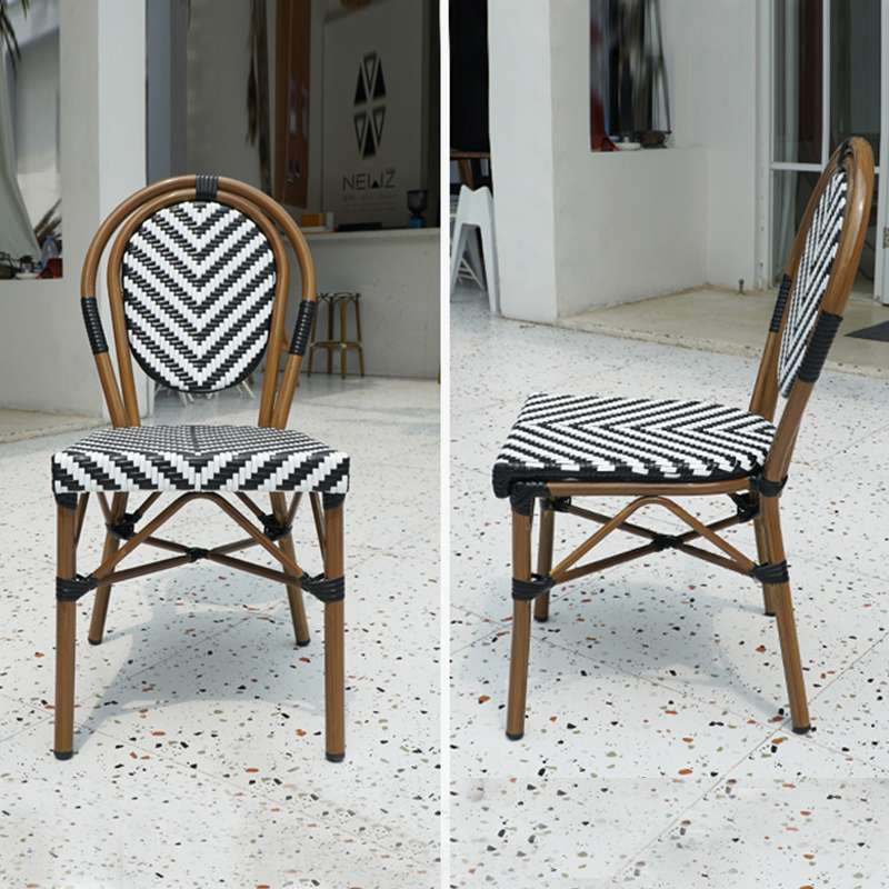 Stackable Rattan Chair French  - Outdoor Furniture Cafe ulasan dan harga