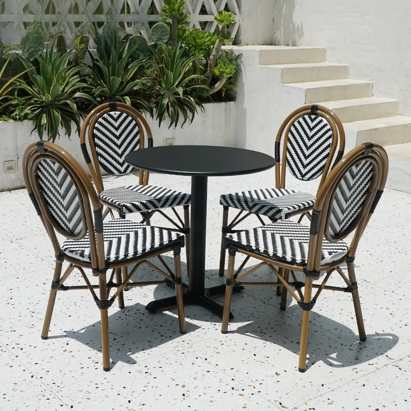 Stackable Rattan Chair French  - Outdoor Furniture Cafe ulasan dan harga