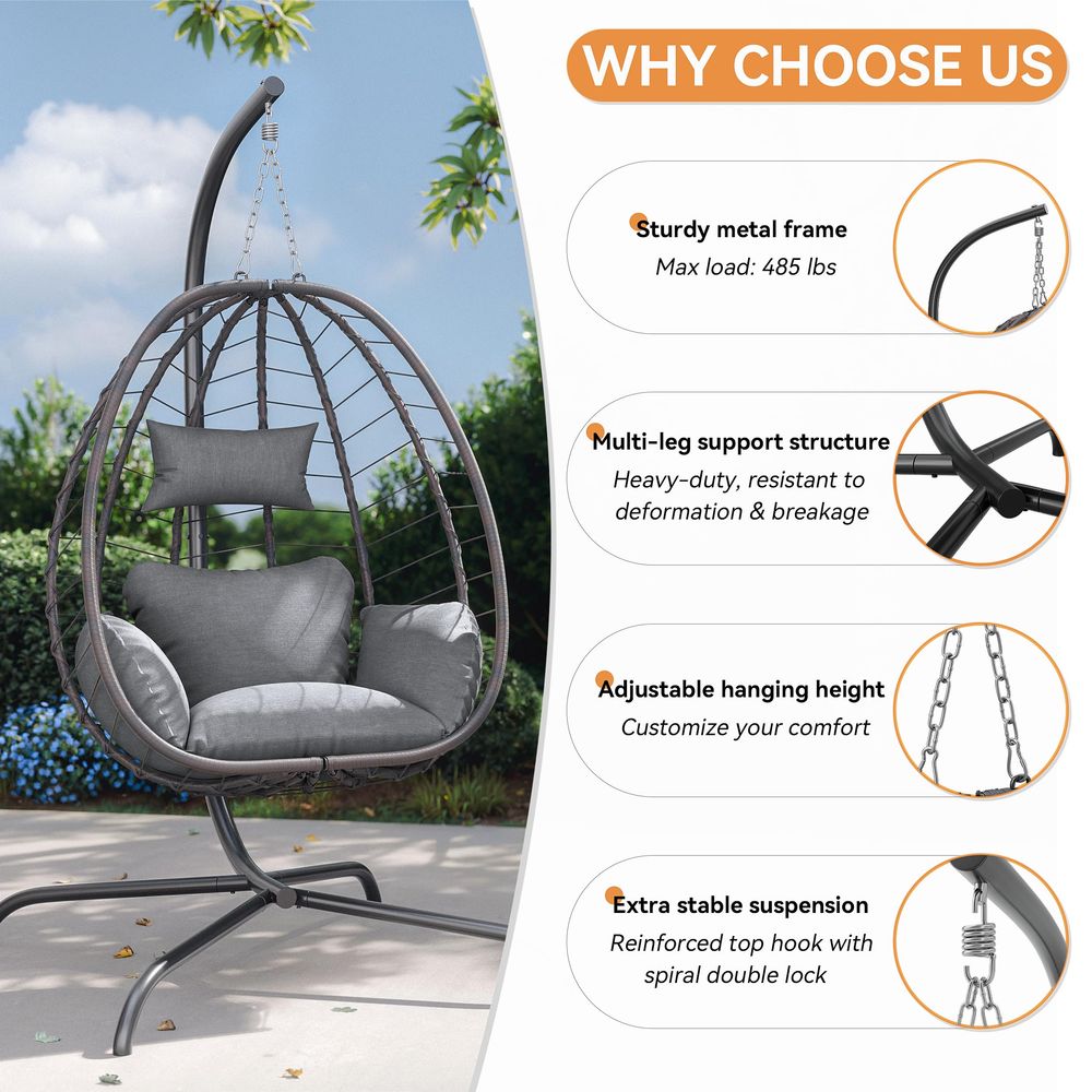 Pieces Outdoor Hanging Egg Cha - Hanging Egg Chair ulasan dan harga