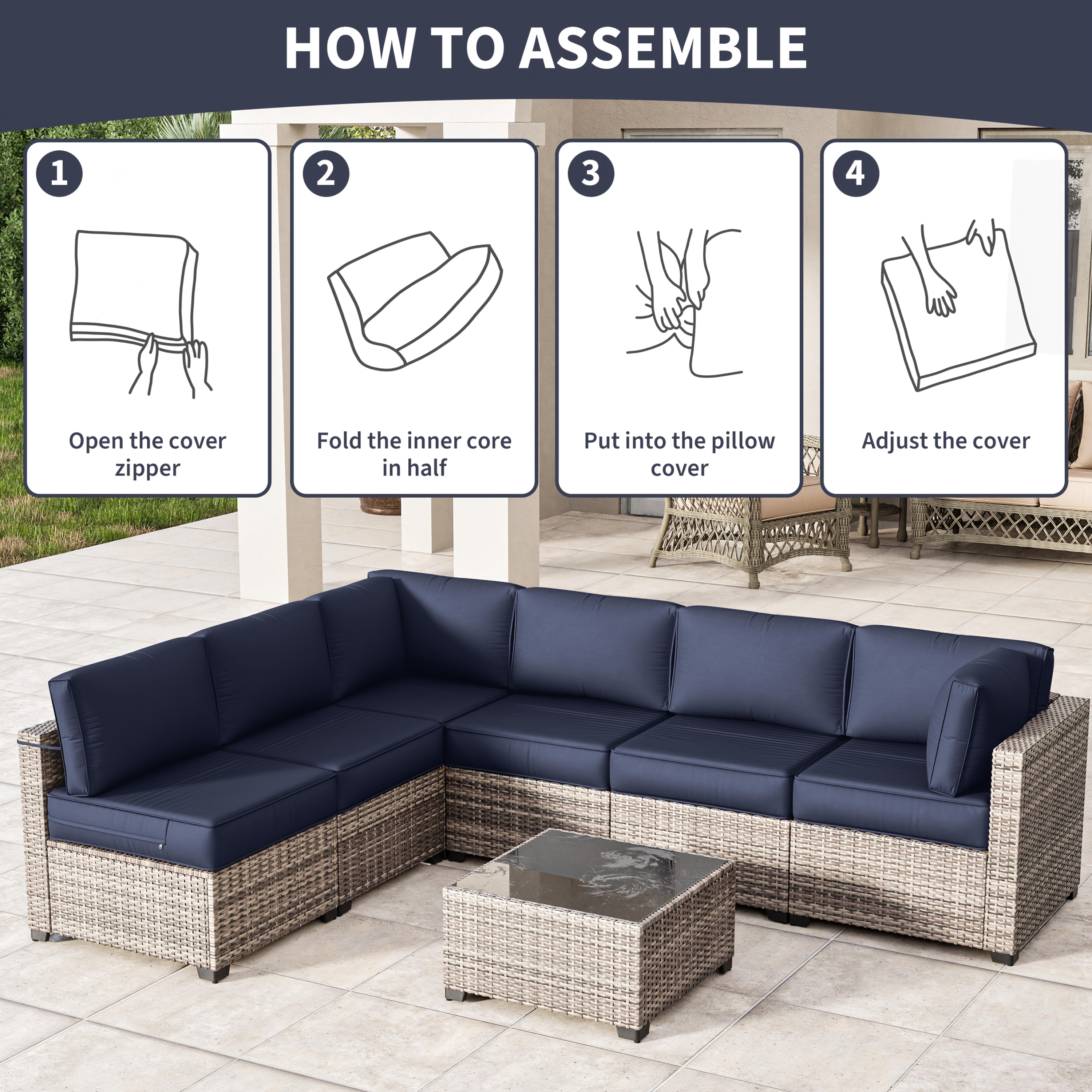 14pcs Outdoor Cushion Covers - - Outdoor Furniture Without Cushions ulasan dan harga