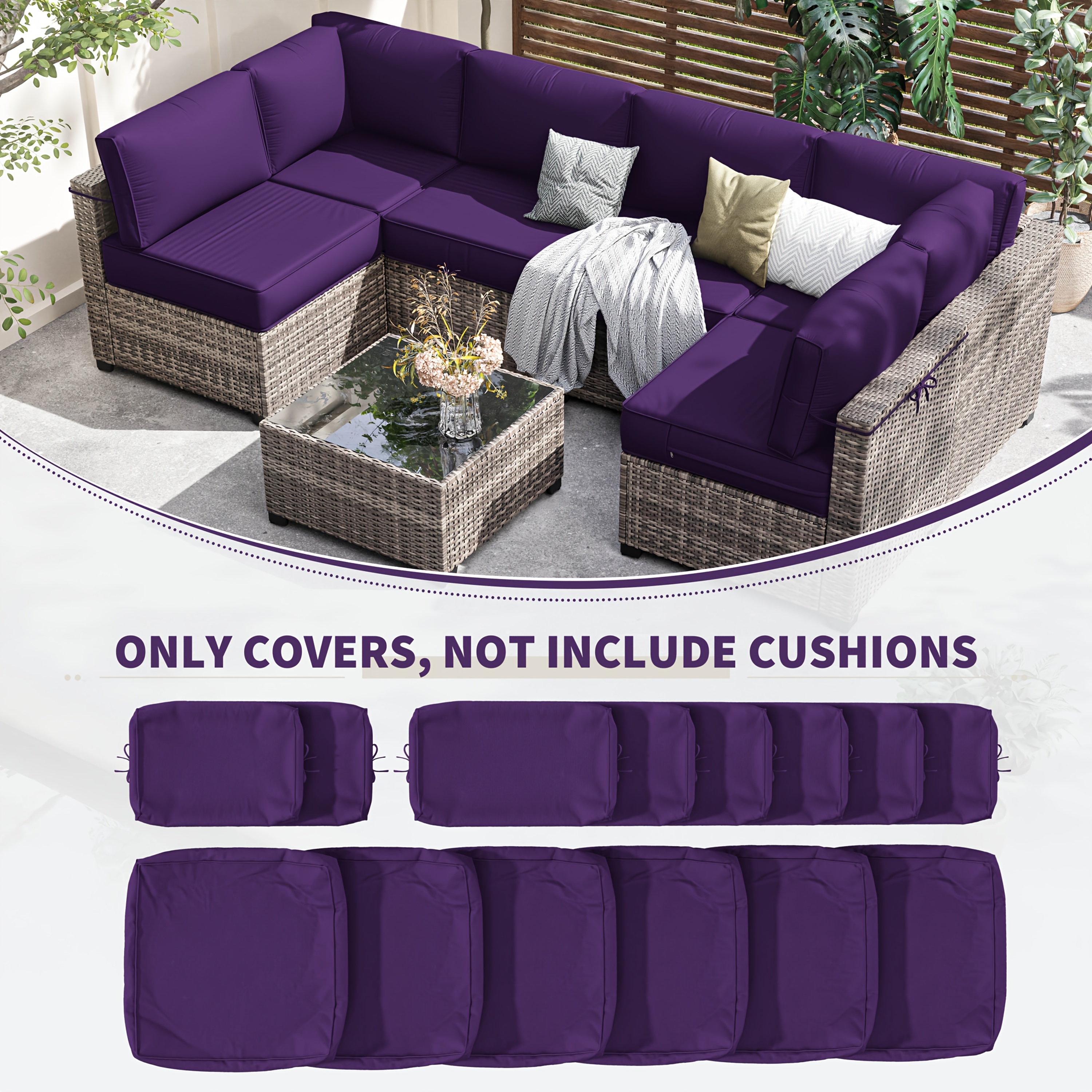 14pcs Outdoor Cushion Covers - - Outdoor Furniture Without Cushions ulasan dan harga