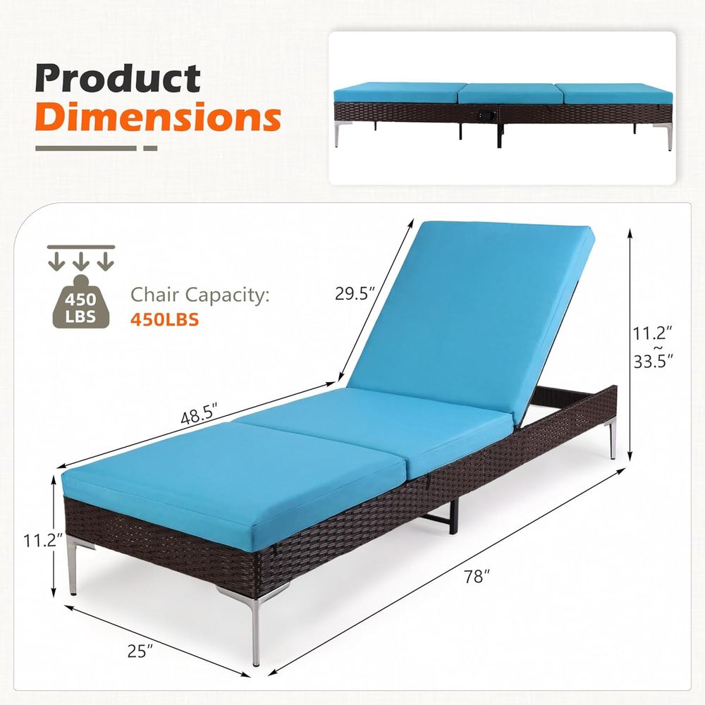 Outdoor Lounge Chairs Set o 2, - Outdoor Furniture Recliner Set ulasan dan harga