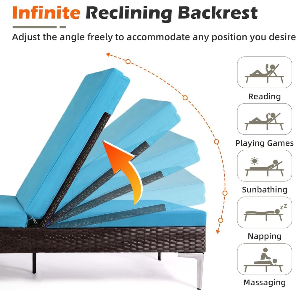 Outdoor Lounge Chairs Set o 2, - Outdoor Furniture Recliner Set ulasan dan harga