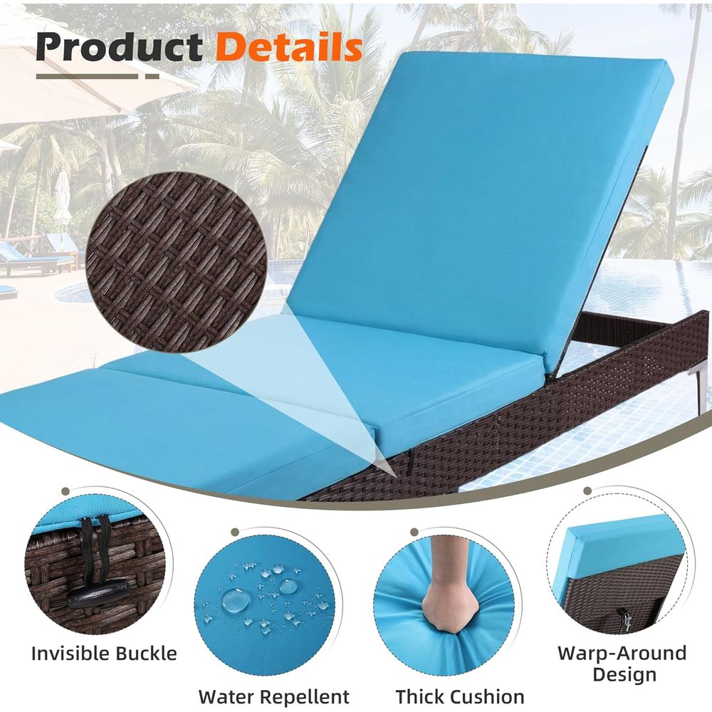 Outdoor Lounge Chairs Set o 2, - Outdoor Furniture Recliner Set ulasan dan harga
