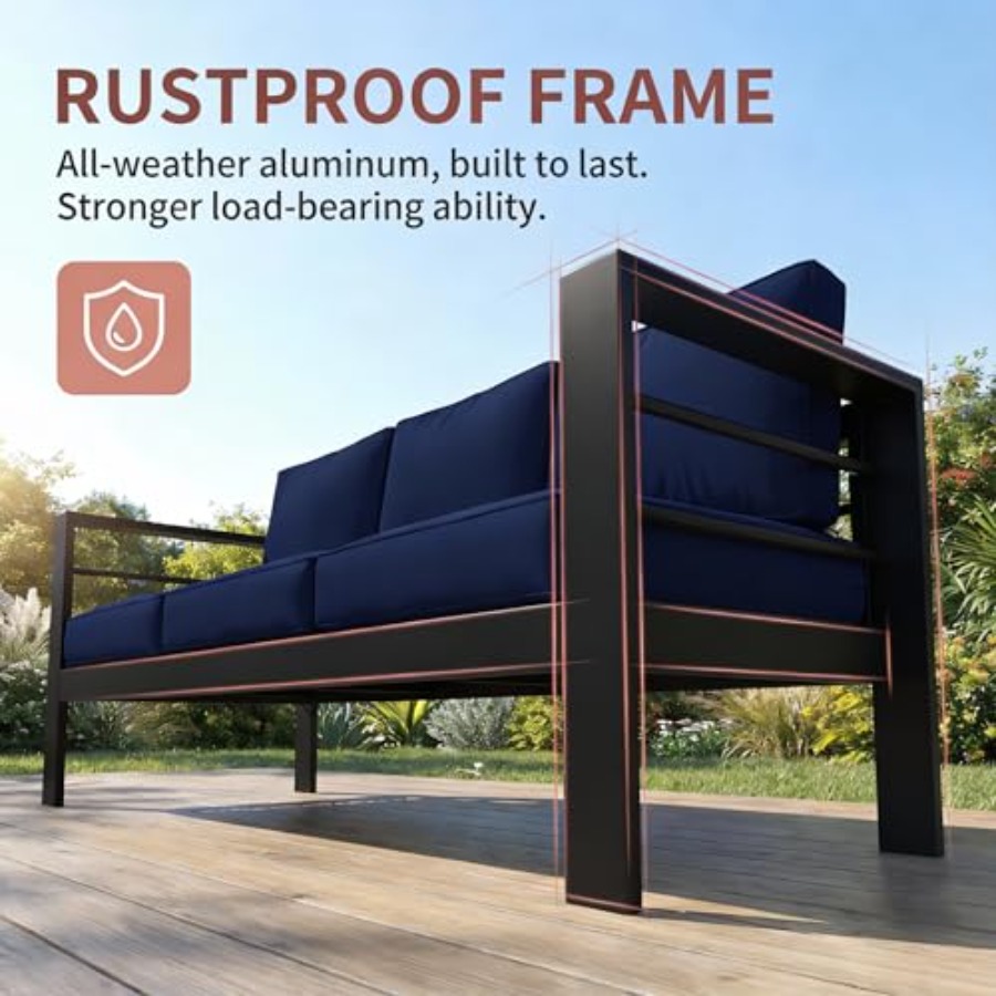 Outdoor Couch Aluminum Patio F - Outdoor Furniture Without Cushions ulasan dan harga