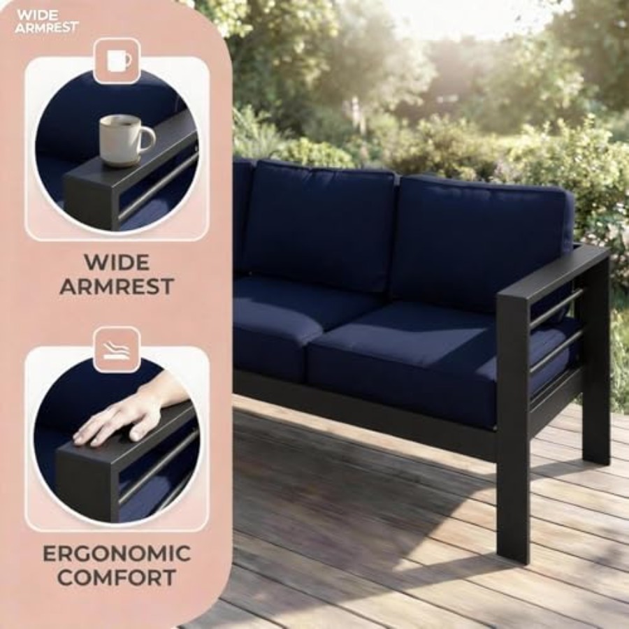 Outdoor Couch Aluminum Patio F - Outdoor Furniture Without Cushions ulasan dan harga