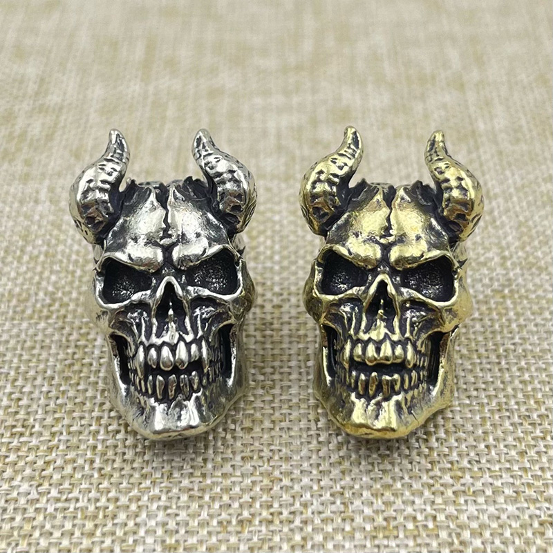 Brass Horned Skull Head Knife  - Outdoor Furniture Diy ulasan dan harga