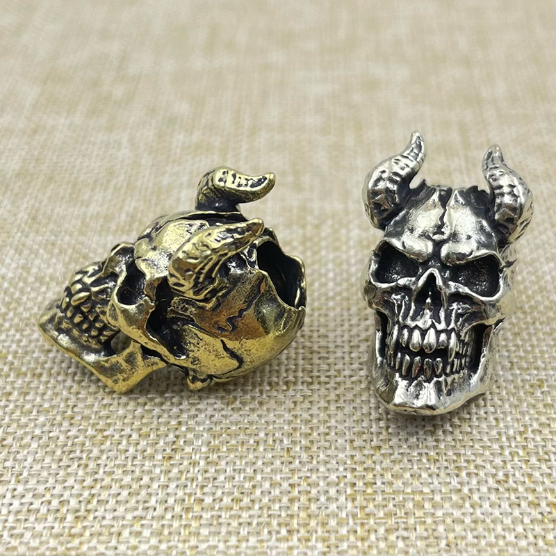 Brass Horned Skull Head Knife  - Outdoor Furniture Diy ulasan dan harga