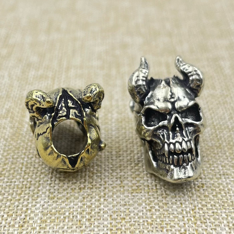 Brass Horned Skull Head Knife  - Outdoor Furniture Diy ulasan dan harga