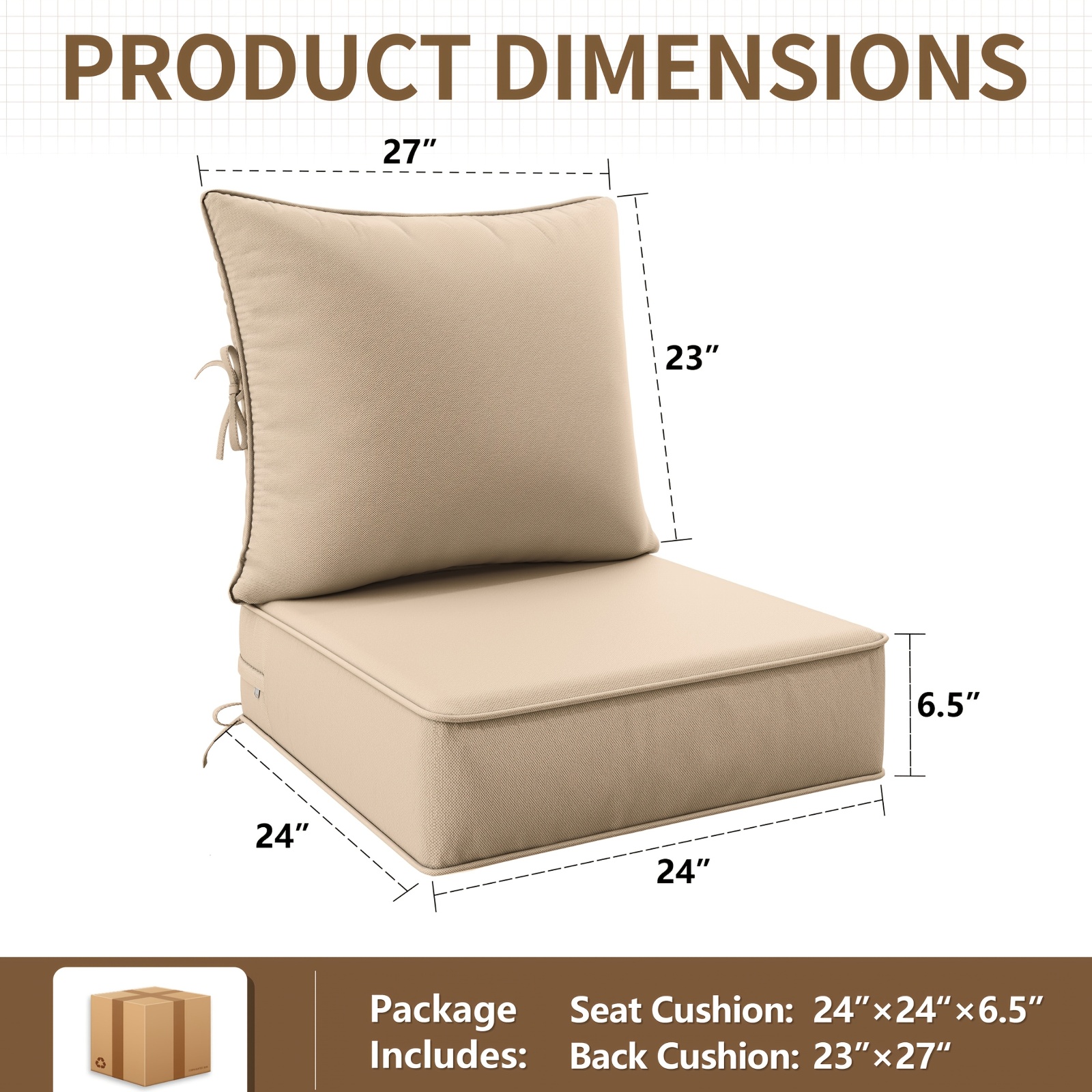 Outdoor Cushion Set of 1pc/2pc - Outdoor Furniture Without Cushions ulasan dan harga