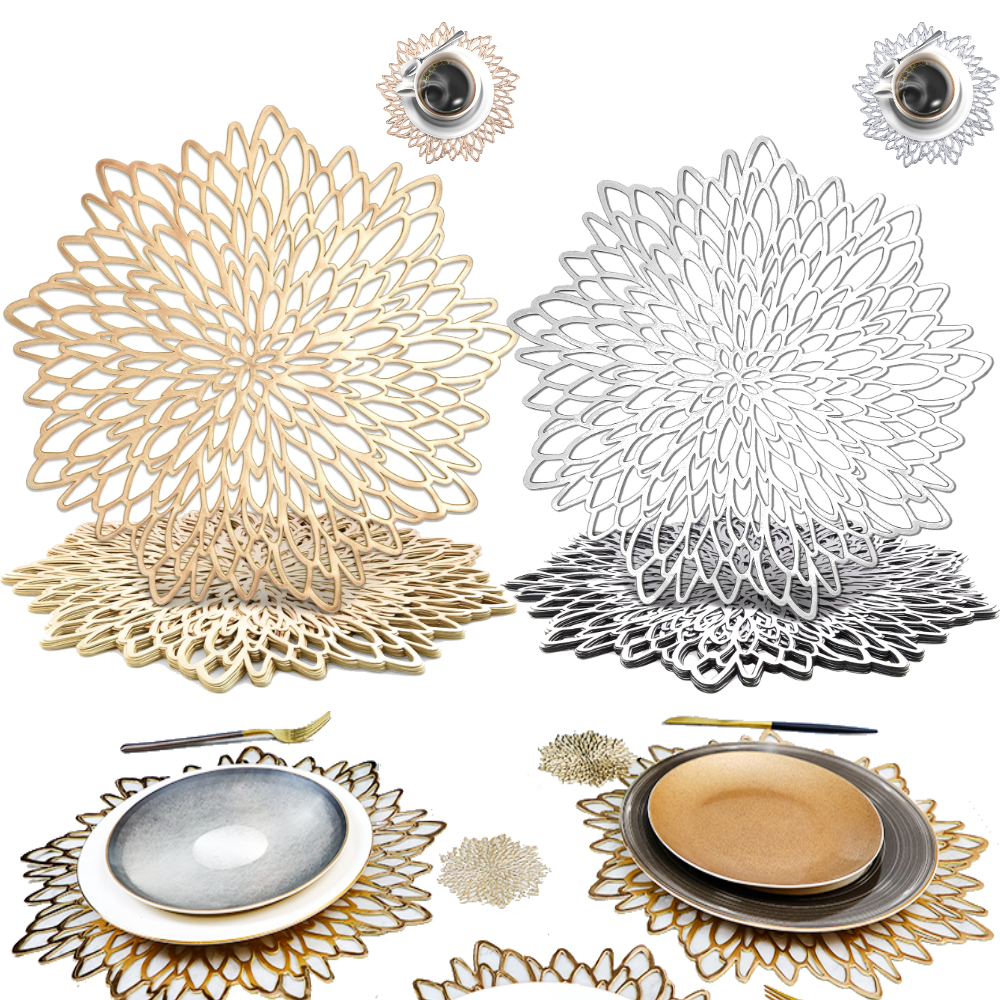 Set of 4 Metallic Placemats Se - Outdoor Furniture Design ulasan dan harga