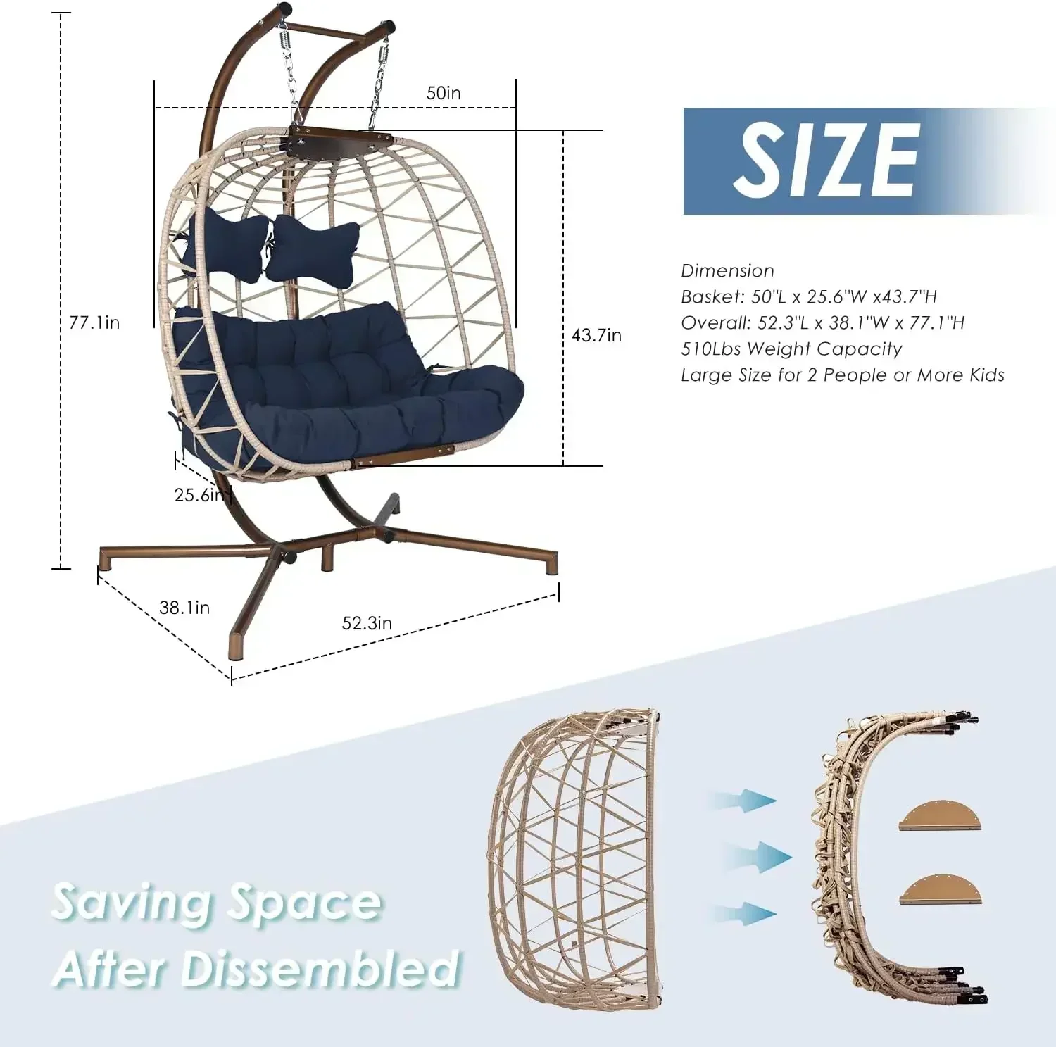 Double Egg Chair Oversized 2 P - Hanging Egg Chair ulasan dan harga