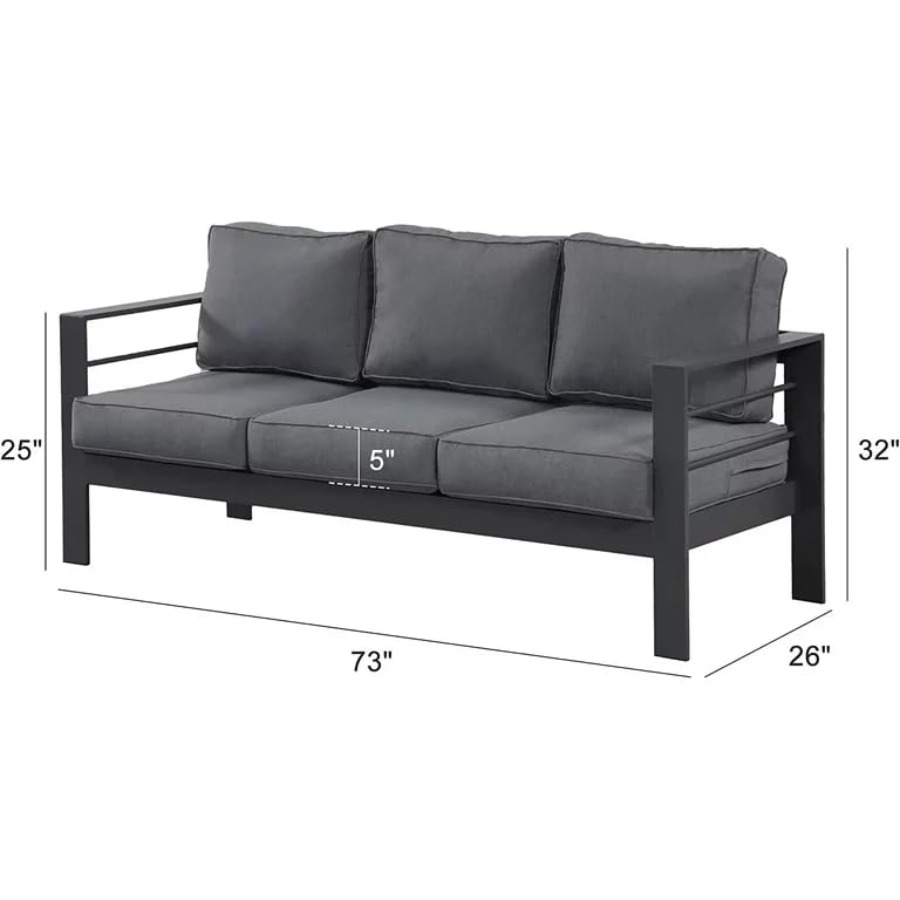 Outdoor Couch Aluminum Patio F - Outdoor Furniture Without Cushions ulasan dan harga