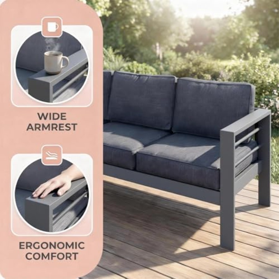 Outdoor Couch Aluminum Patio F - Outdoor Furniture Without Cushions ulasan dan harga