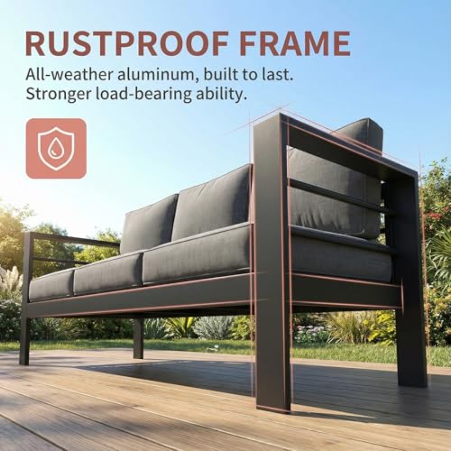 Outdoor Couch Aluminum Patio F - Outdoor Furniture Without Cushions ulasan dan harga
