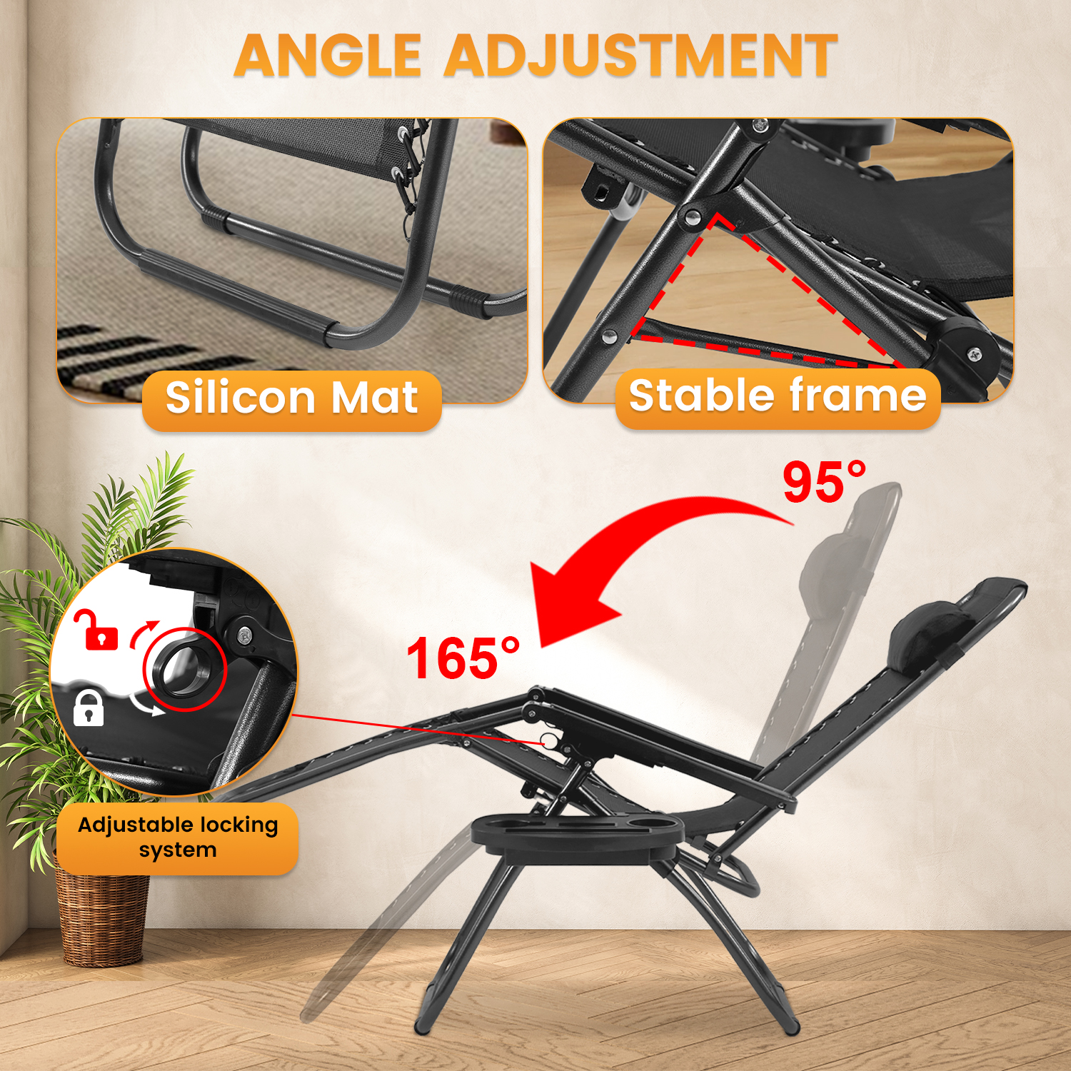 Zero Gravity Chairs Set of 2,F - Outdoor Furniture Recliner Set ulasan dan harga
