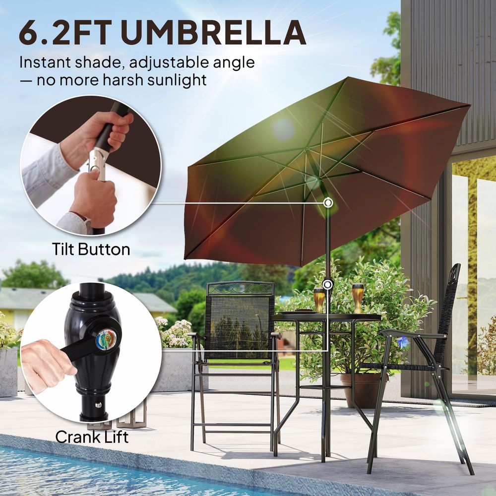 4 Piece Outdoor Patio Dining F - Outdoor Furniture Umbrella ulasan dan harga
