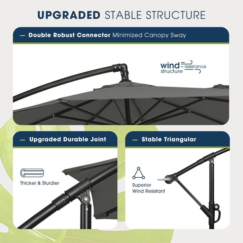 10ft Patio Umbrella with Base  - Outdoor Furniture Umbrella ulasan dan harga