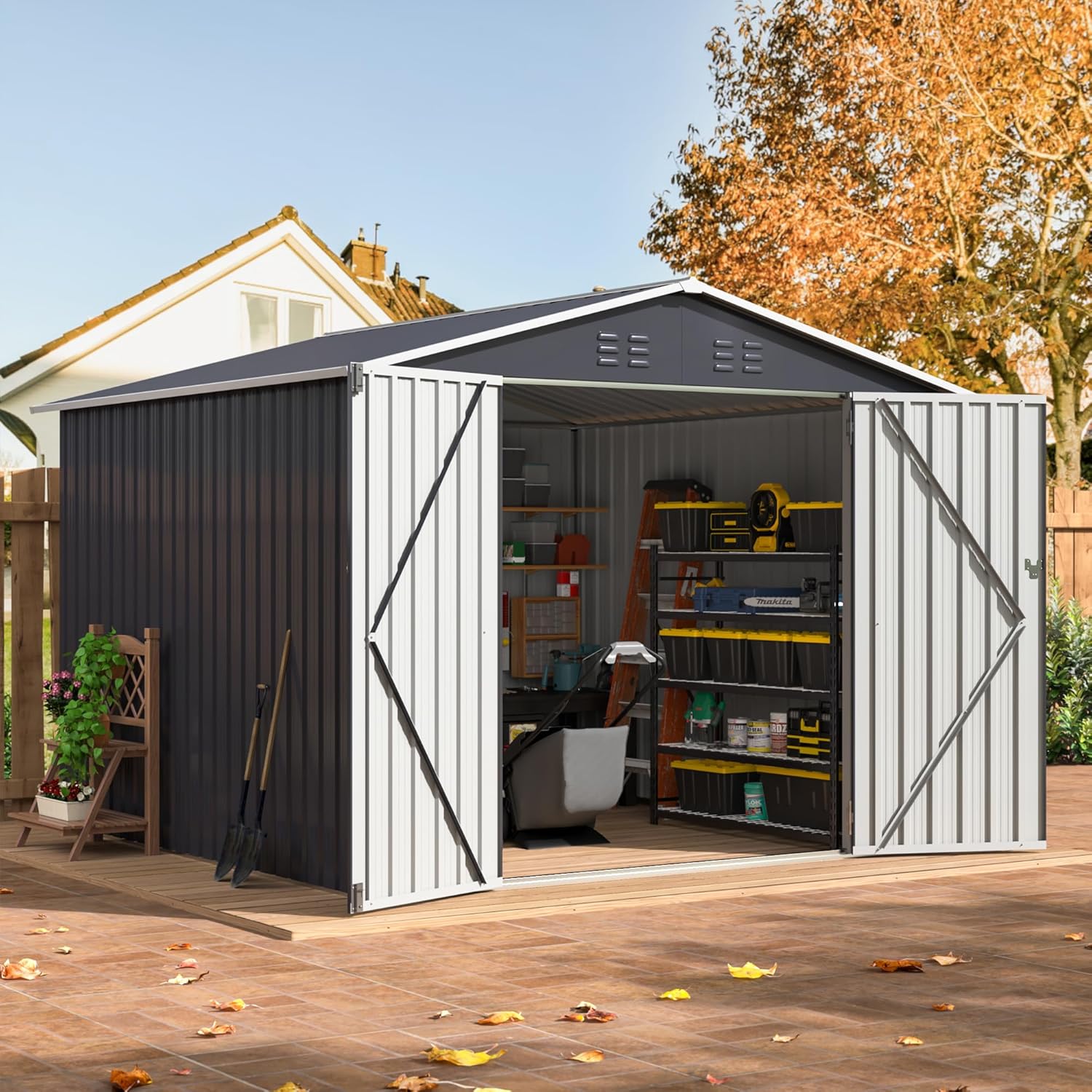 8x8 FT Outdoor Storage Shed, U - Outdoor Furniture Design ulasan dan harga