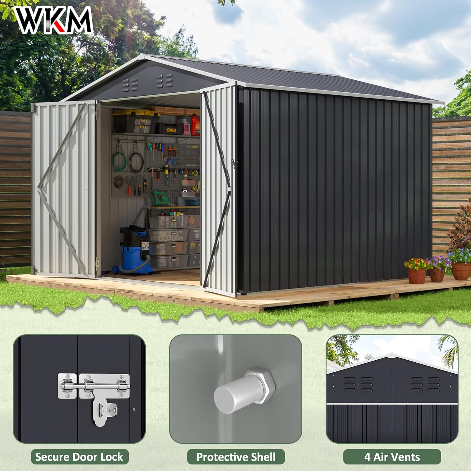 8x8 FT Outdoor Storage Shed, U - Outdoor Furniture Design ulasan dan harga