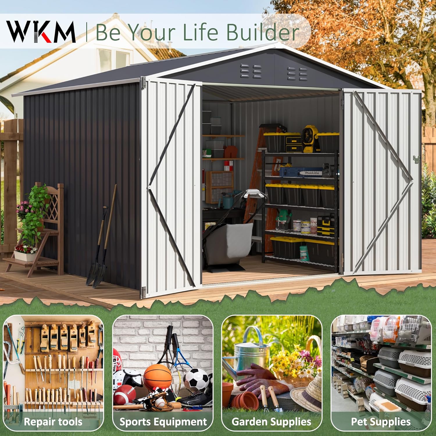 8x8 FT Outdoor Storage Shed, U - Outdoor Furniture Design ulasan dan harga